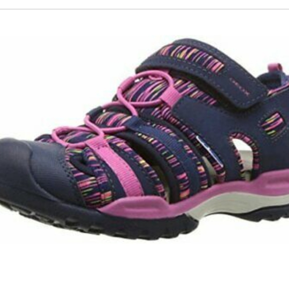 Girls geox Borealis G Low Top Bungee, Navy/Fuchsia